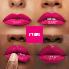 Maybelline Labial Sin Transferencia, color persistente sin manchas.