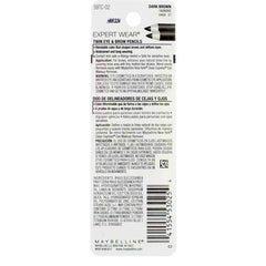 Maybelline lápices de uso dual para cejas y delineado, color marrón.