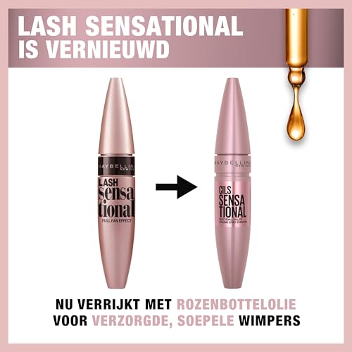 Maybelline Lash Sensational, aplicador de 10 capas captura cada pestaña para mayor longitud.