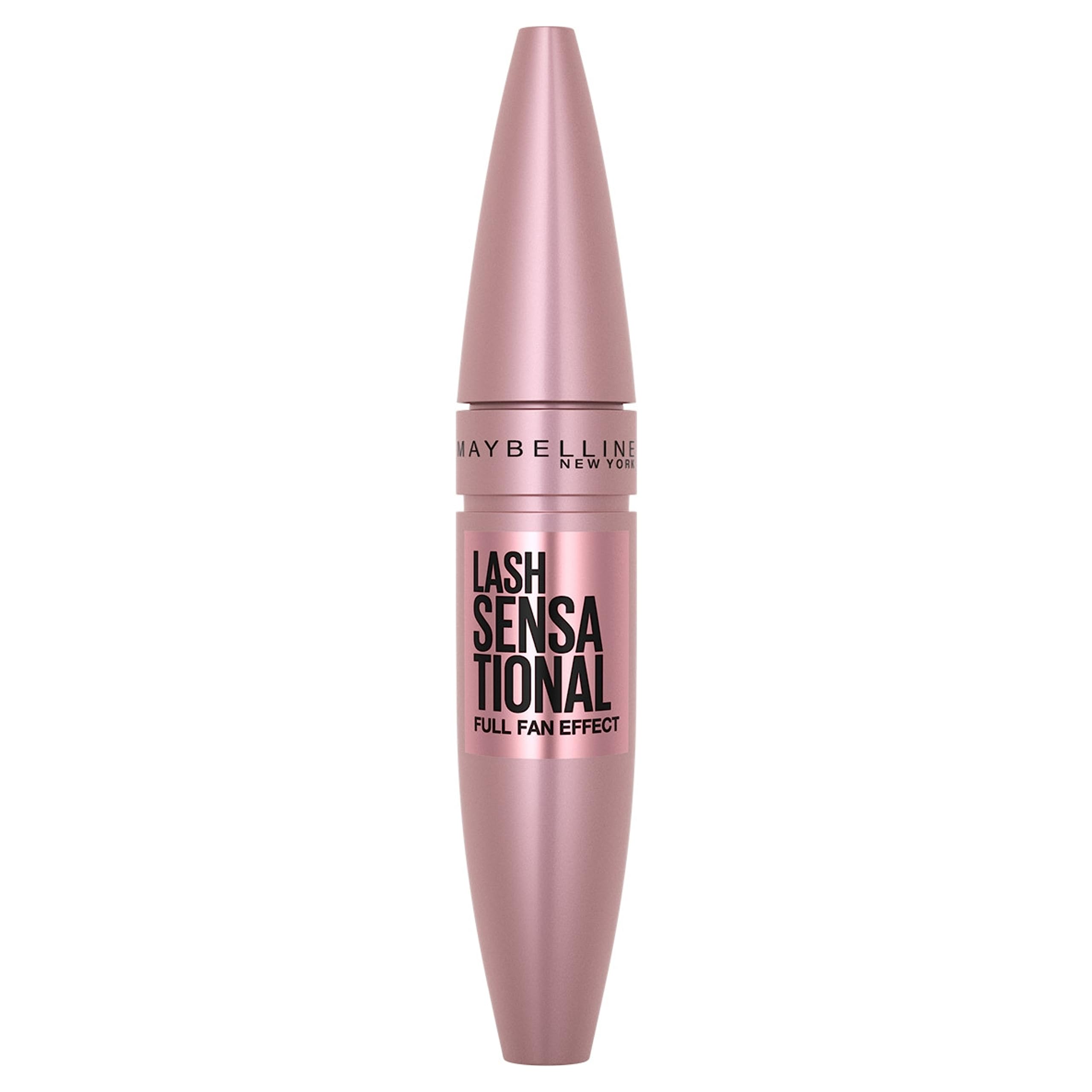 Maybelline Lash Sensational brush closeup shows ten-layer bristles for a full-fan effect.