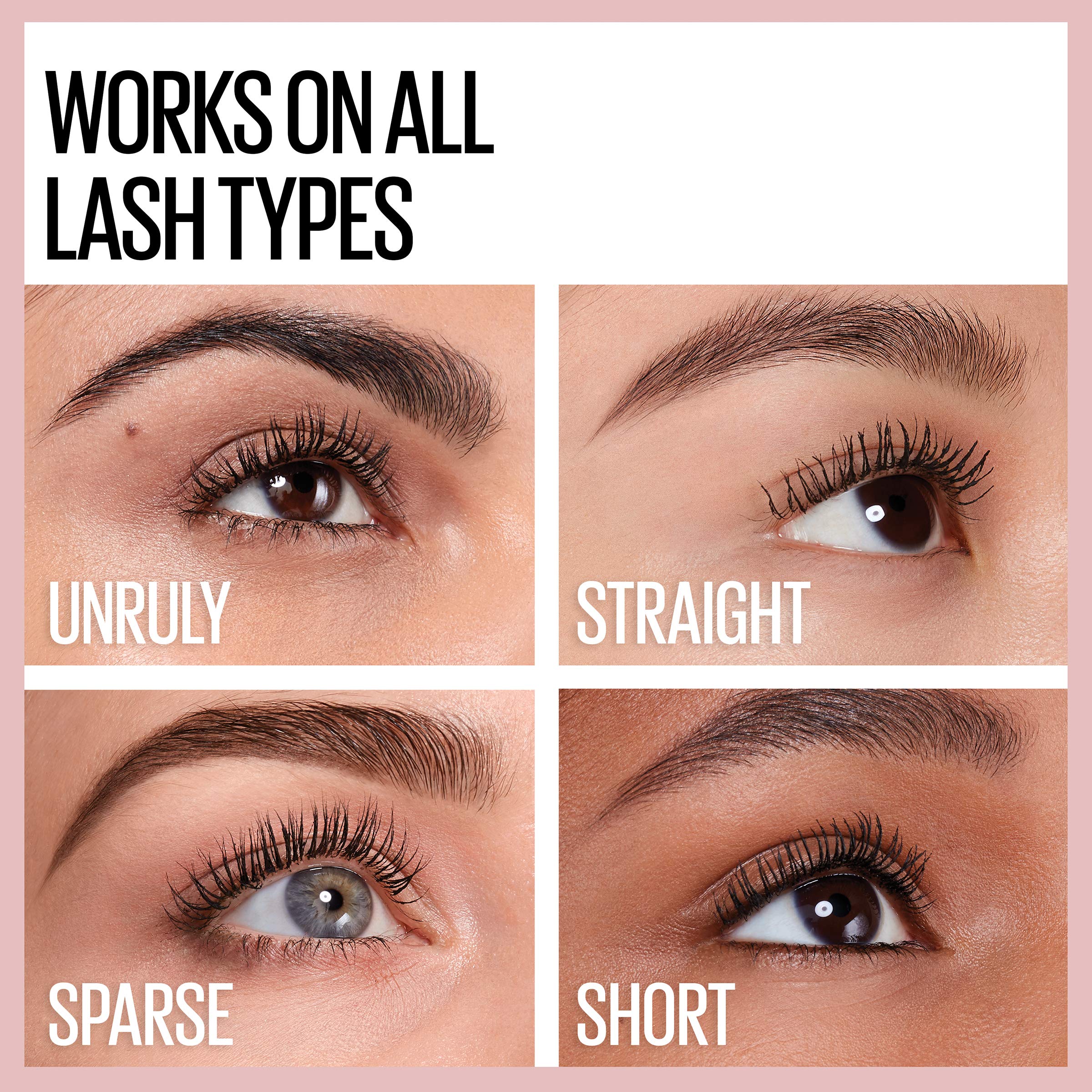 Close-up of curled lashes after applying Lash Sensational.