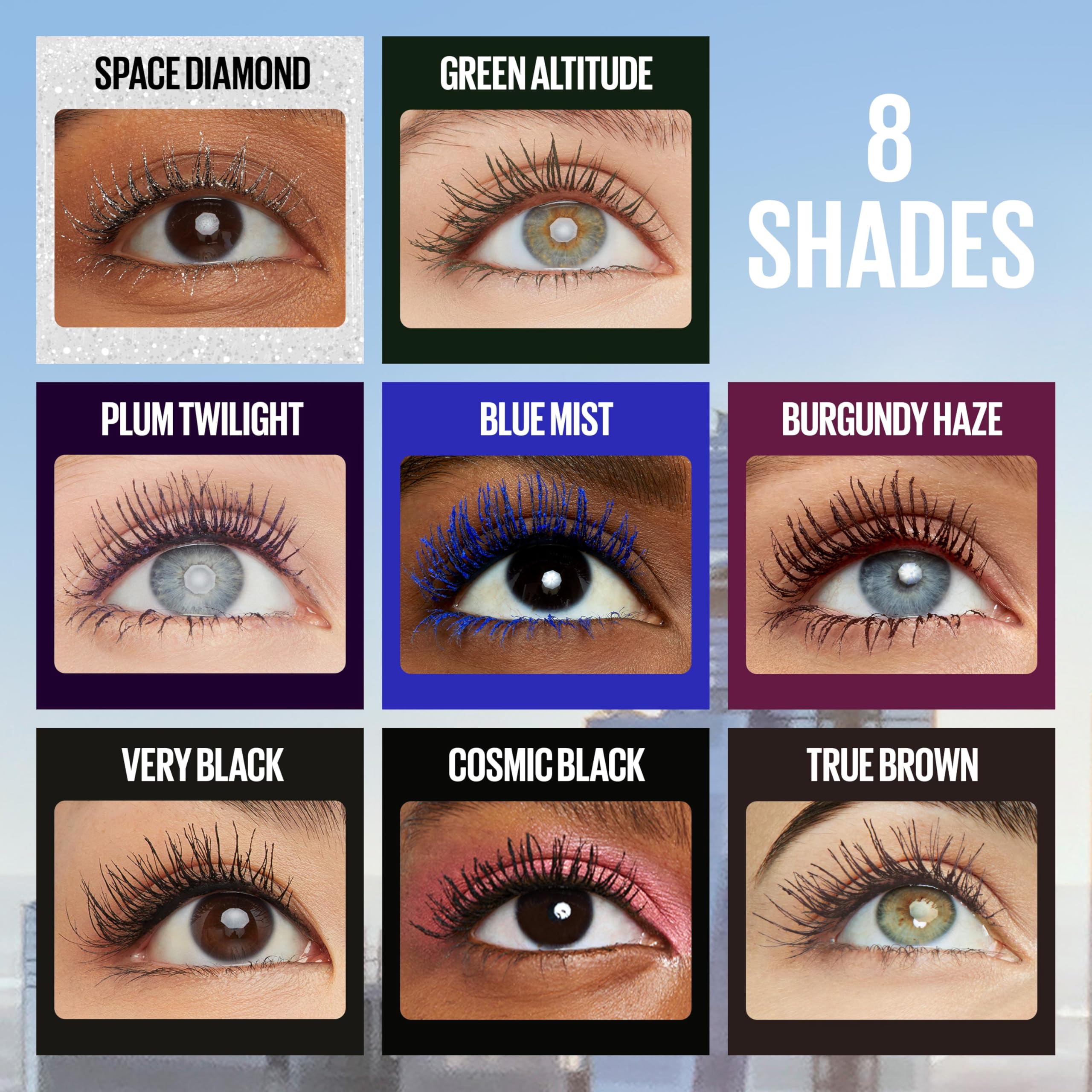 Maybelline Lash Sensational Space Diamond, efecto diamante que acentúa longitud.