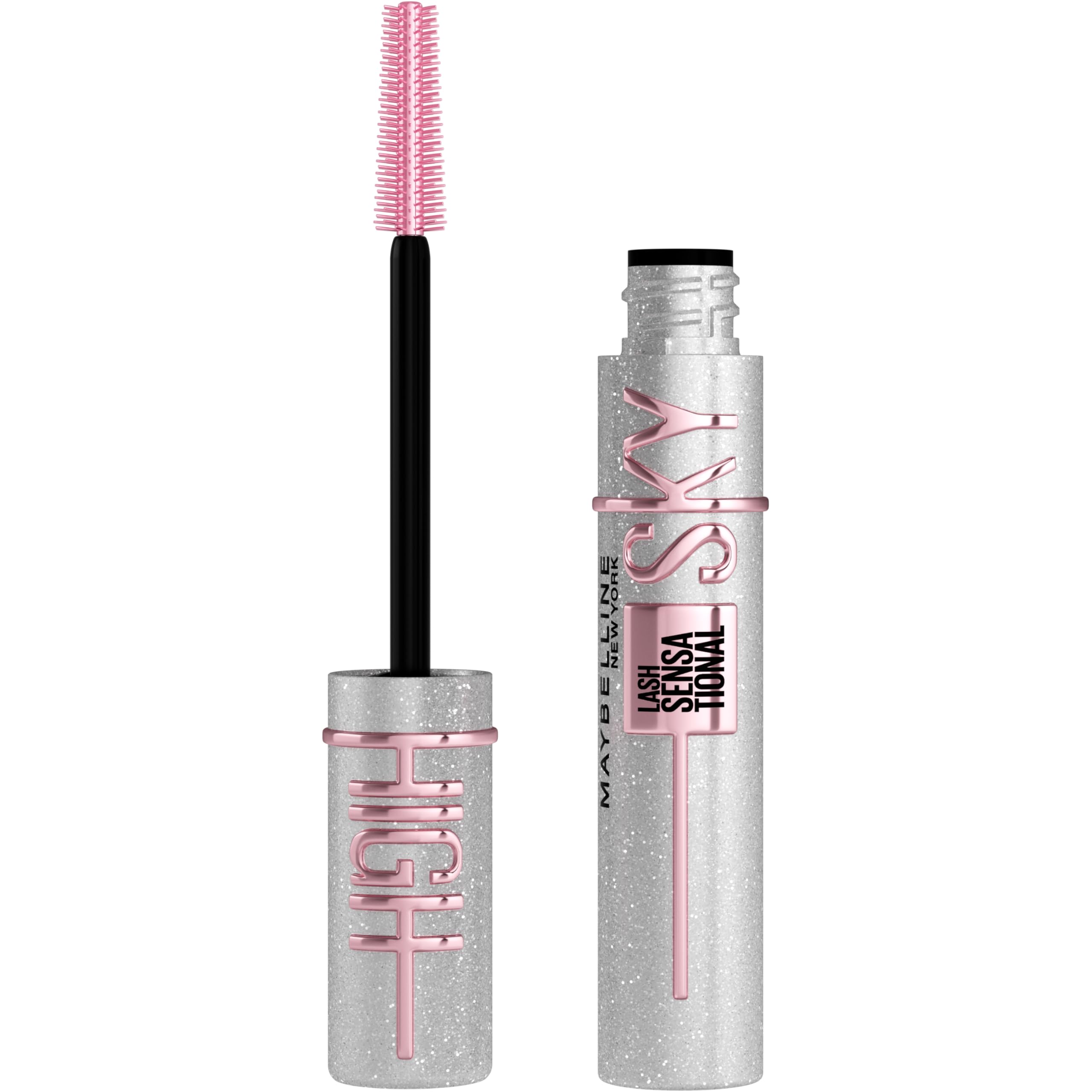 Maybelline Lash Sensational Sky High Space Diamond, aplicación para pestañas con brillo diamante.