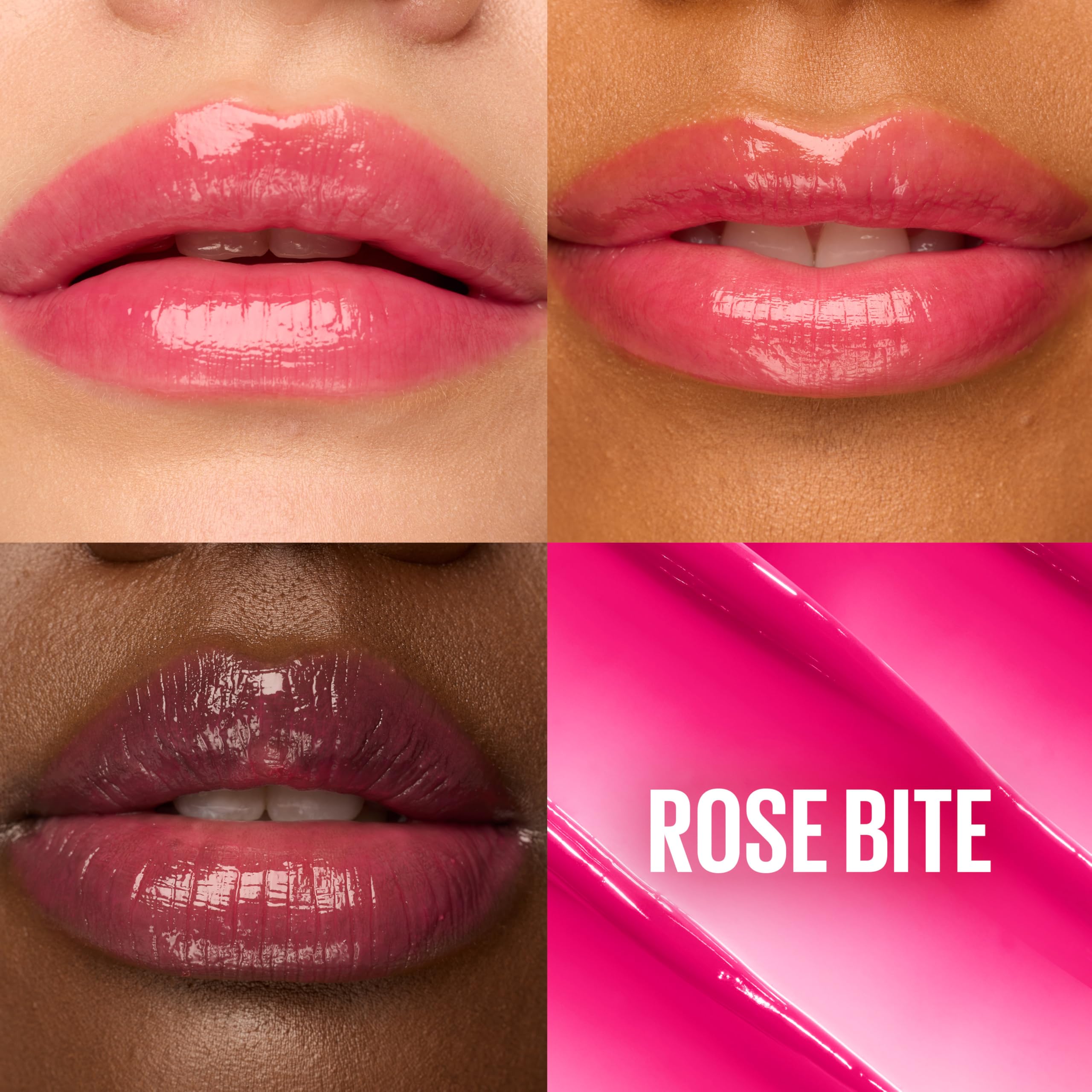 MAYBELLINE Lifter Glaze on lips with a glossy finish for shine