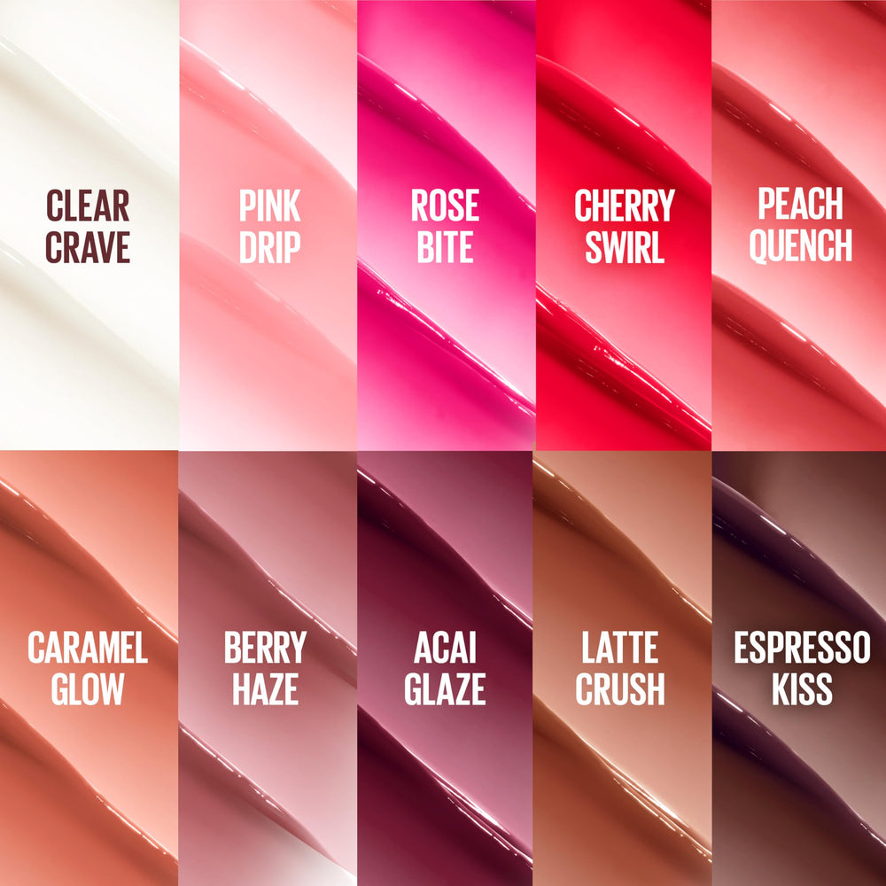 Maybelline Lifter Glaze swatch reveals glossy finish and plump-looking lips.