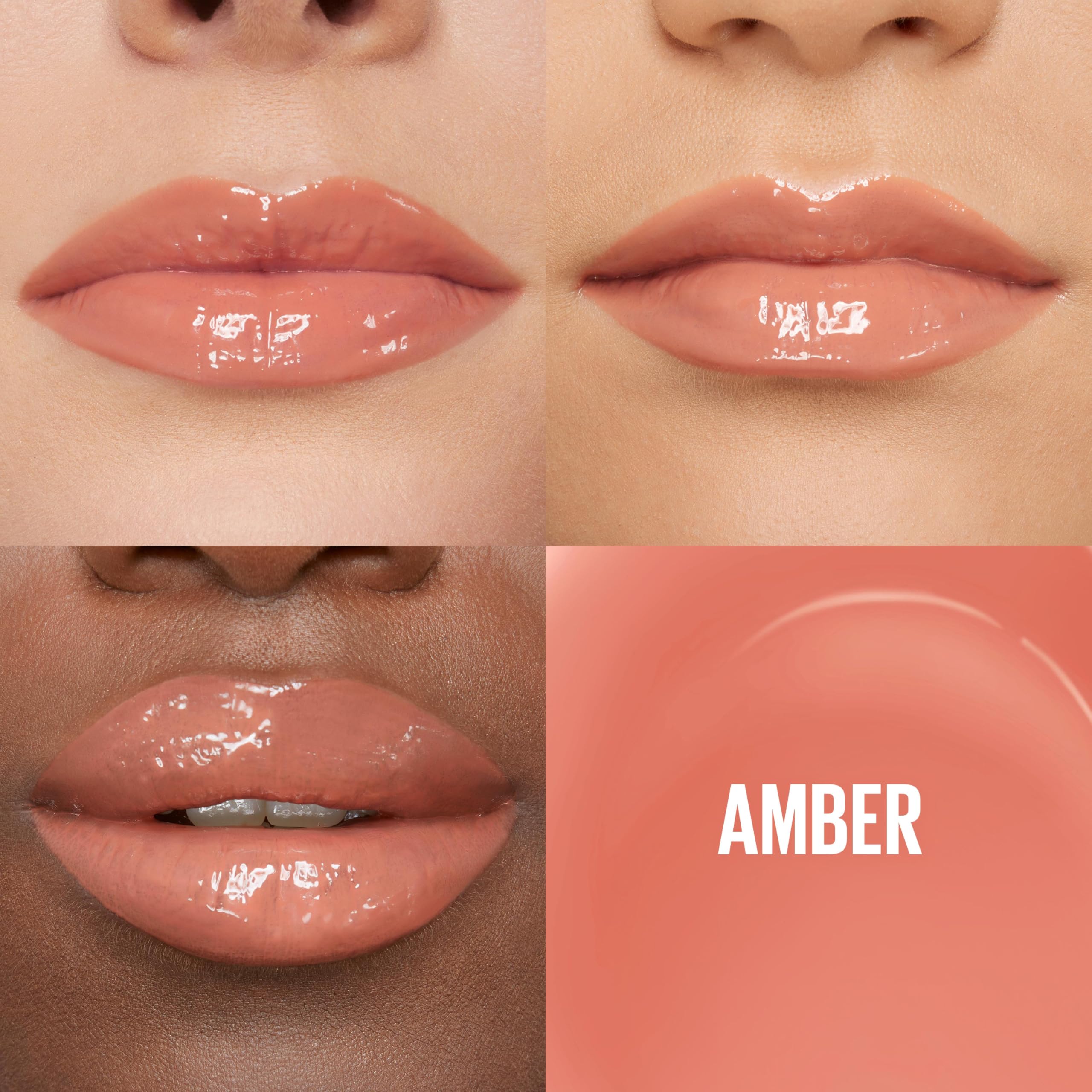 Maybelline Lifter Gloss Amber, brillo sedoso que realza el contorno labial.