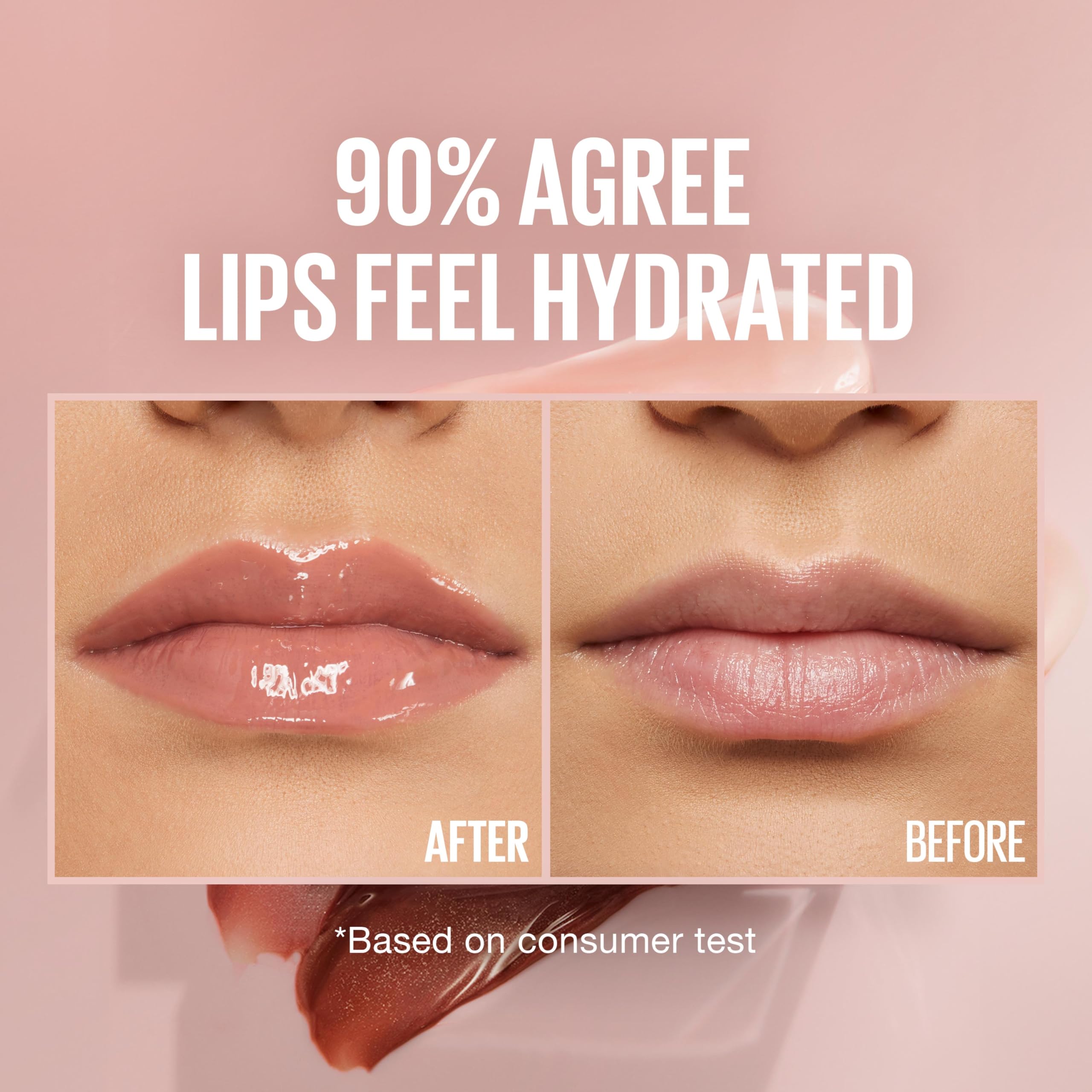 Maybelline Lifter Gloss high-shine close-up highlights glossy smooth lip surface.