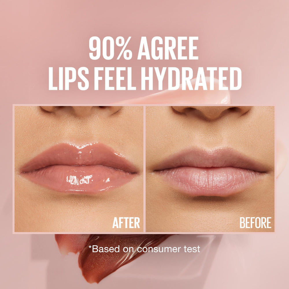 Maybelline Lifter Gloss high-shine close-up highlights glossy smooth lip surface.