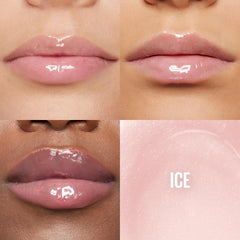 Maybelline Lifter Gloss Ice en labios translúcidos para brillo hidratante.