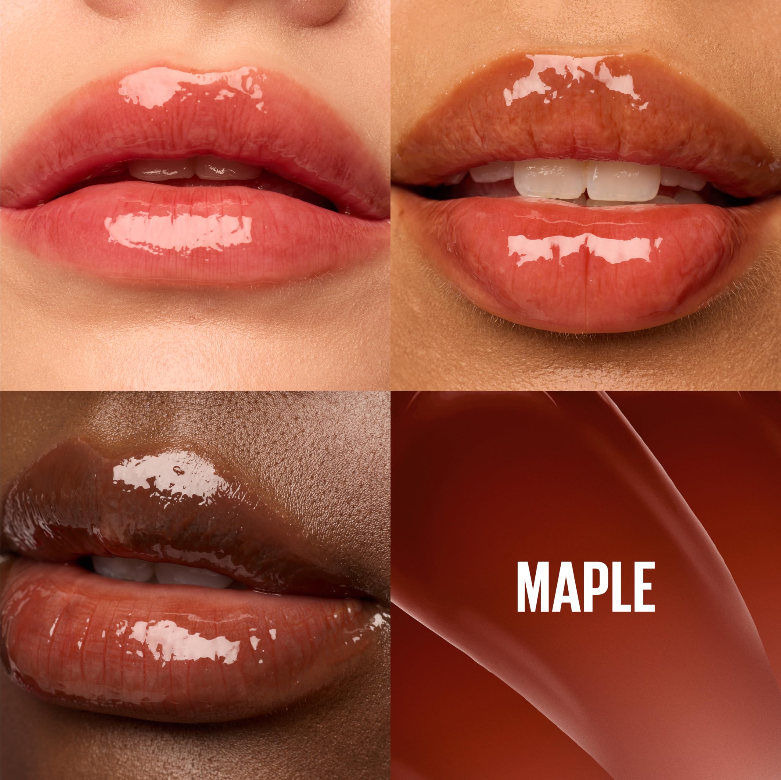 Maybelline Lifter Gloss Maple XL wand in action delivers smooth, even application.