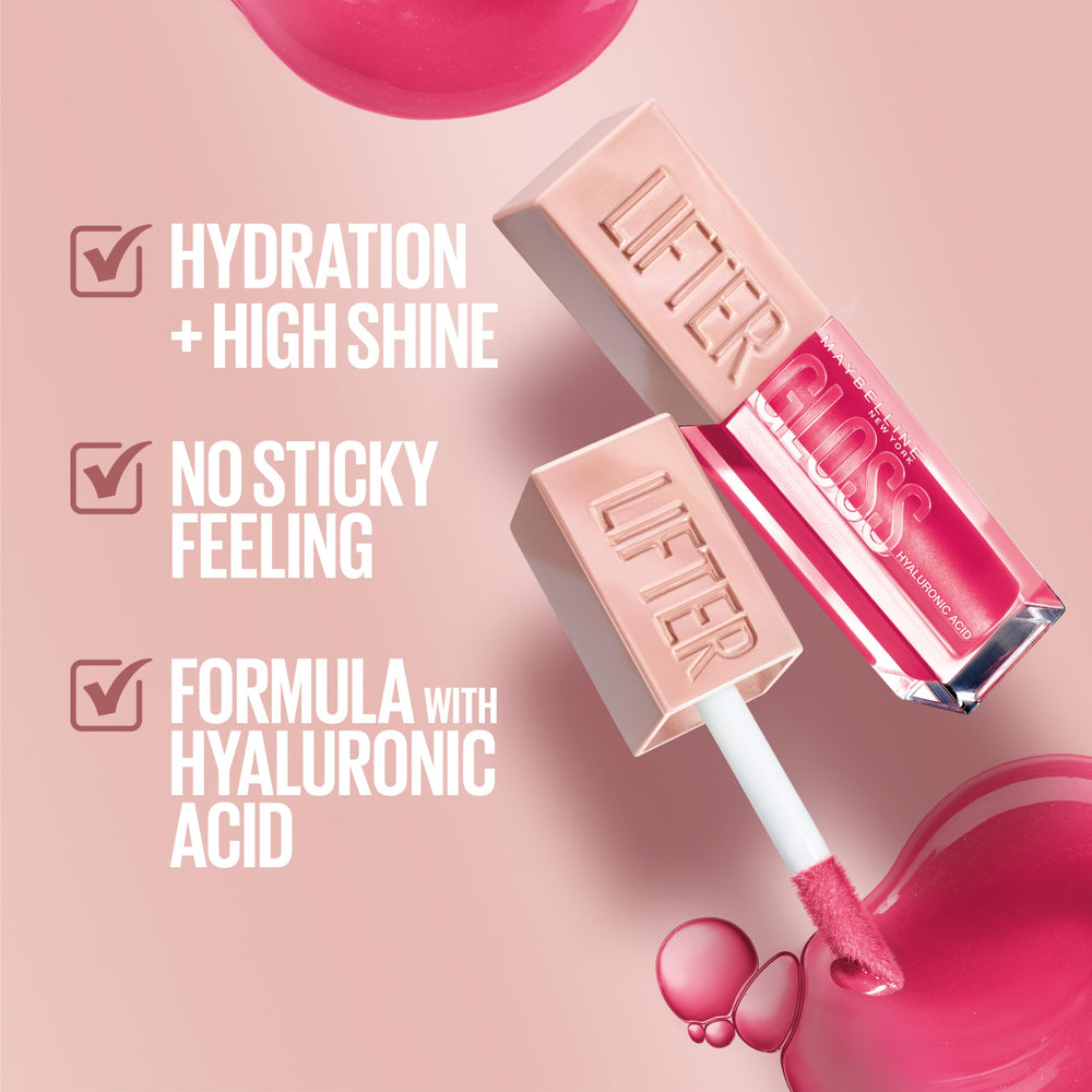 Maybelline Lifter Gloss Reef: brillo alto para labios visibles y color duradero.