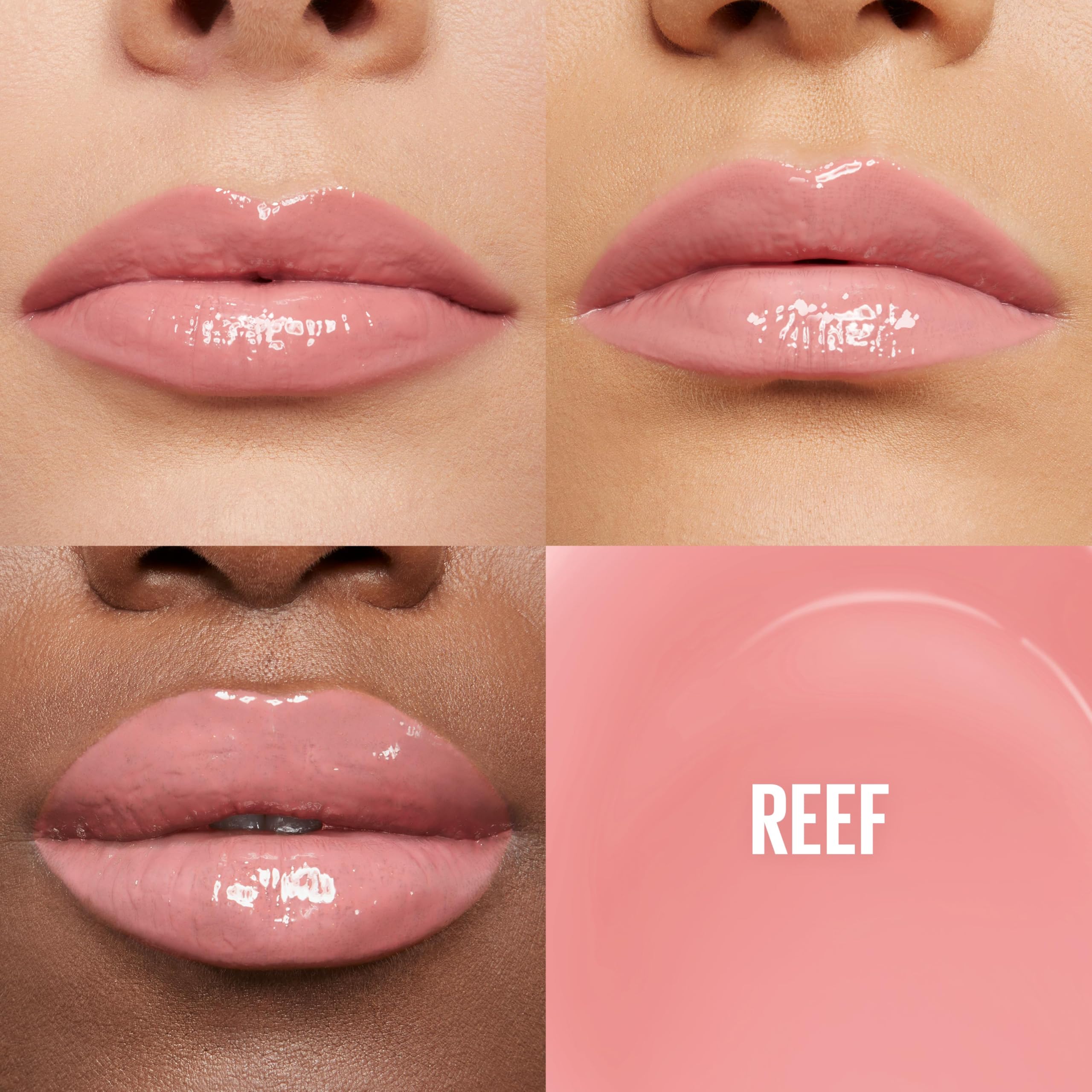 Maybelline Lifter Gloss Reef: textura cremosa y suave que desliza sin esfuerzo.