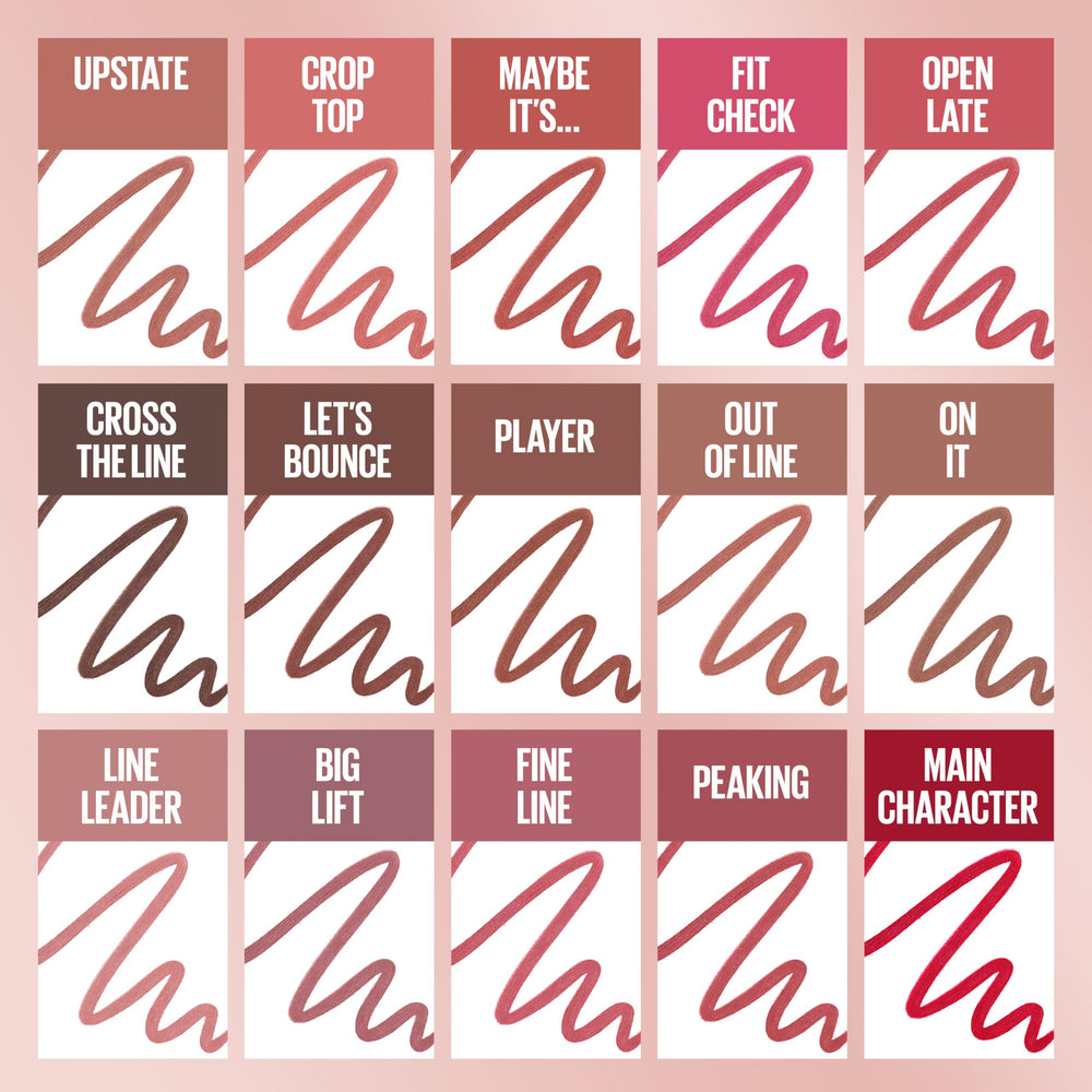 Maybelline Lifter Liner range from nude to rosy shades.