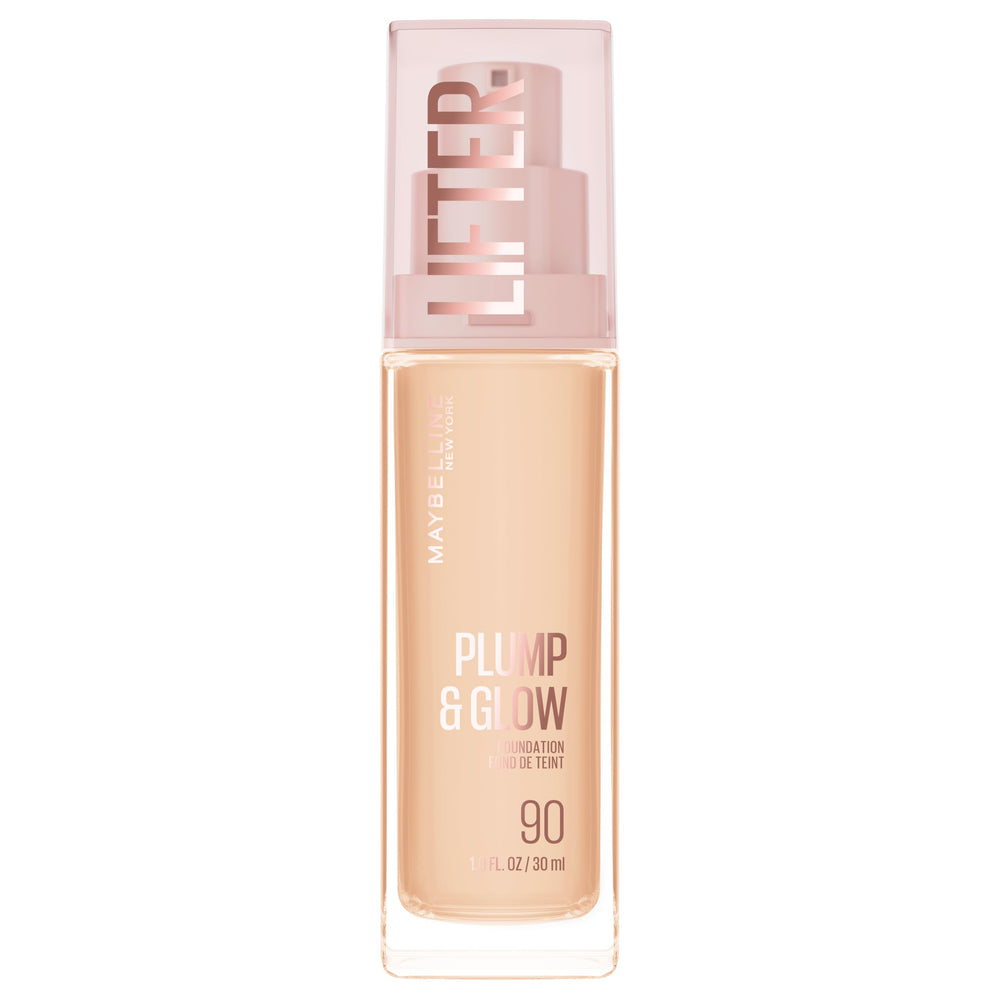 Maybelline Lifter Plump & Glow: botella con bomba para una aplicación suave.