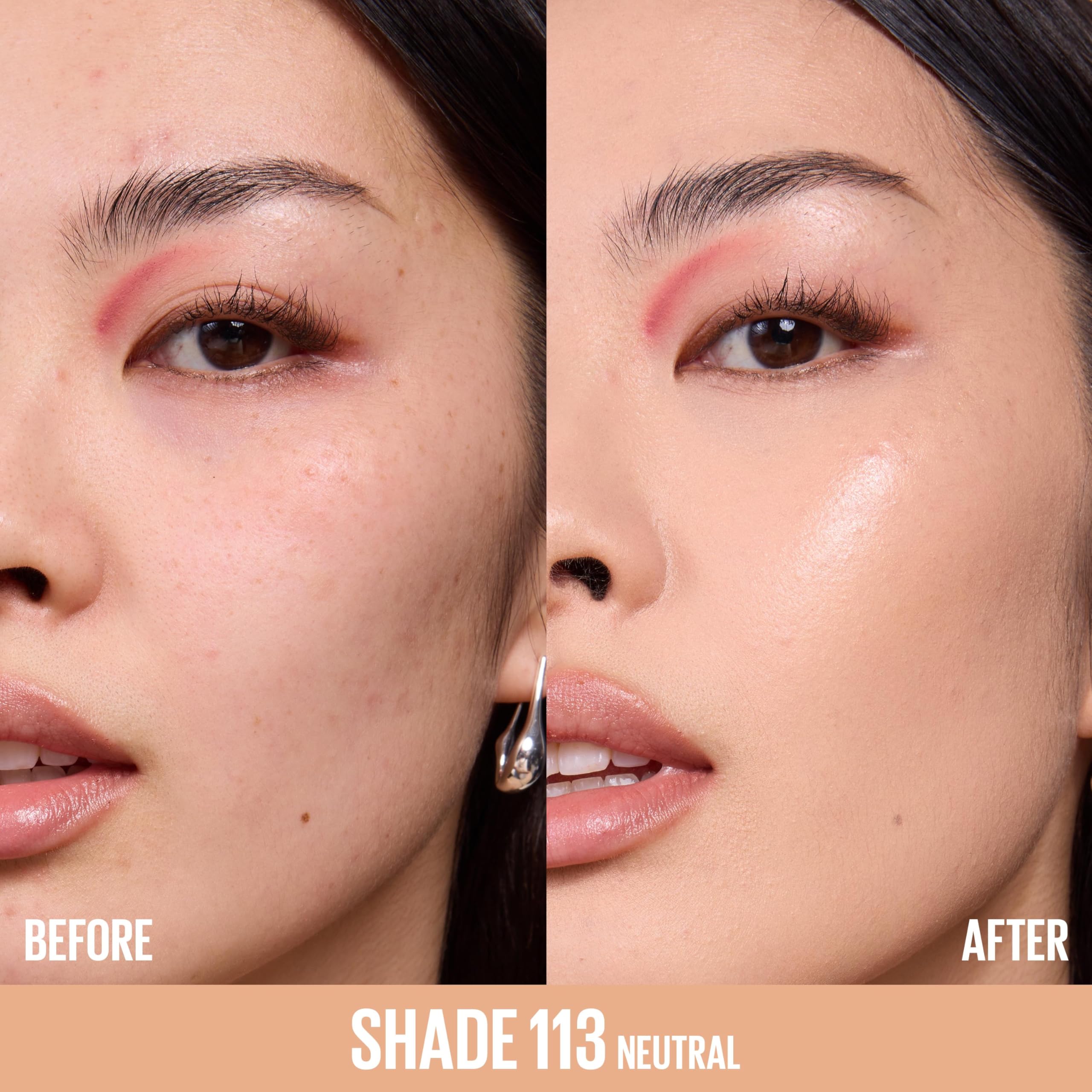 Maybelline Lifter Plump & Glow: aplicación con brocha, acabado suave y natural