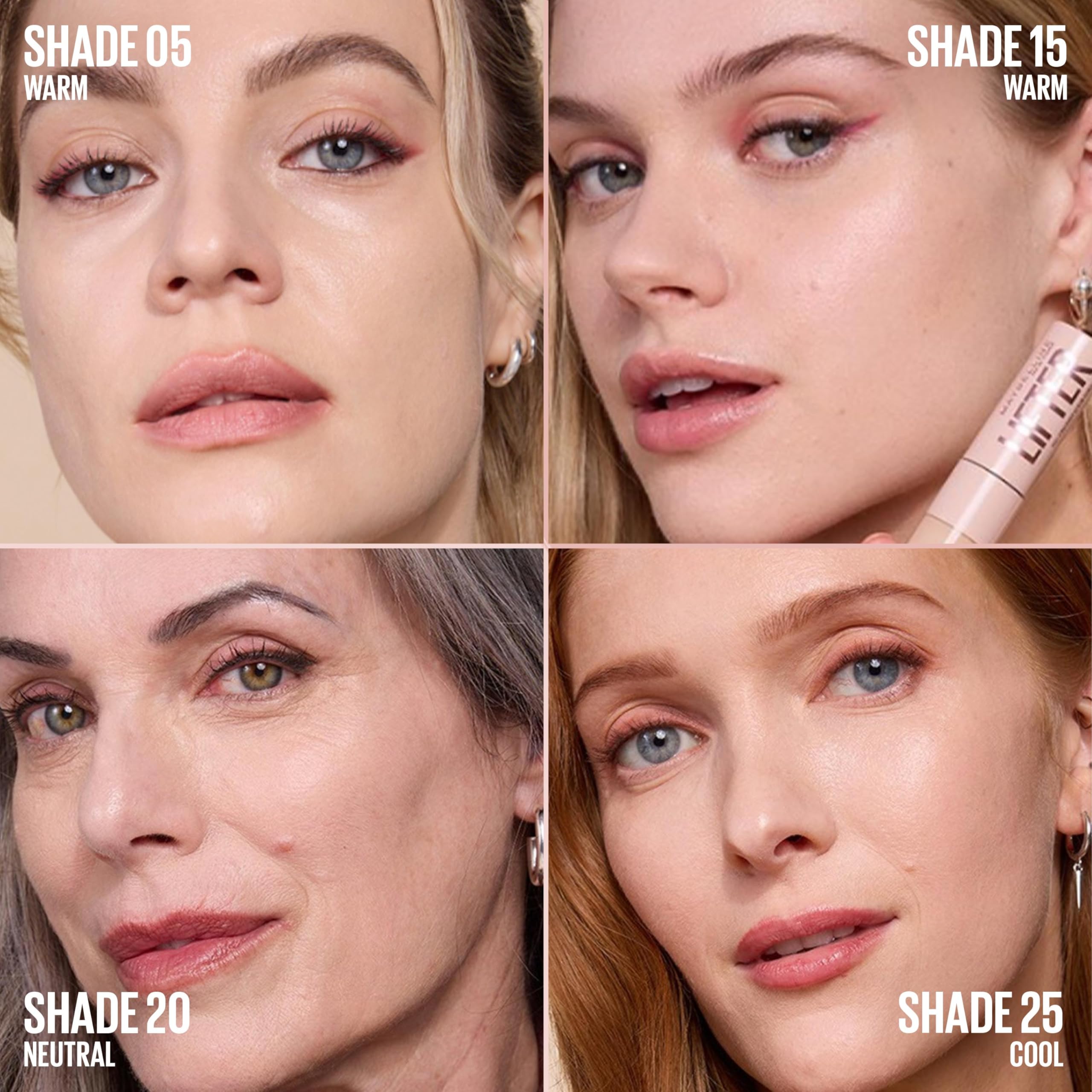 Maybelline Lifter Serum Concealer, cobertura total, oculta imperfecciones manteniendo naturalidad.