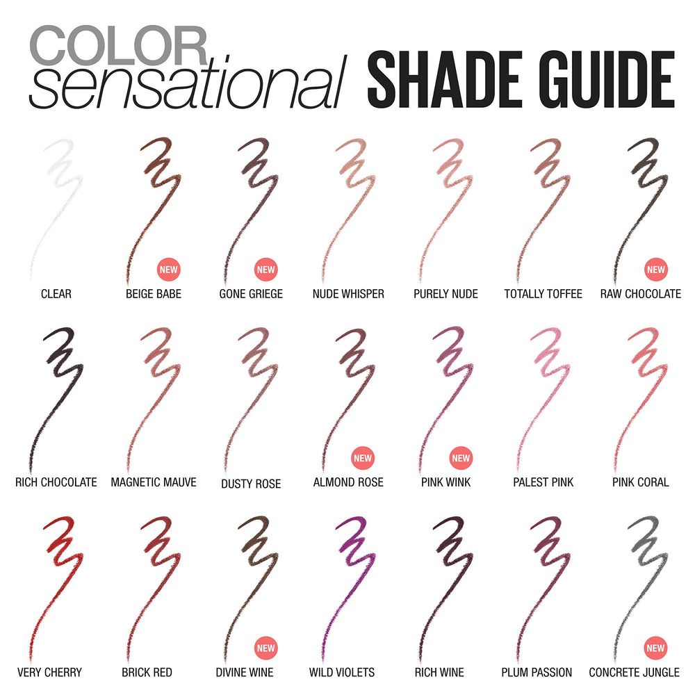 Maybelline lip liner as a lip primer to extend lipstick wear.