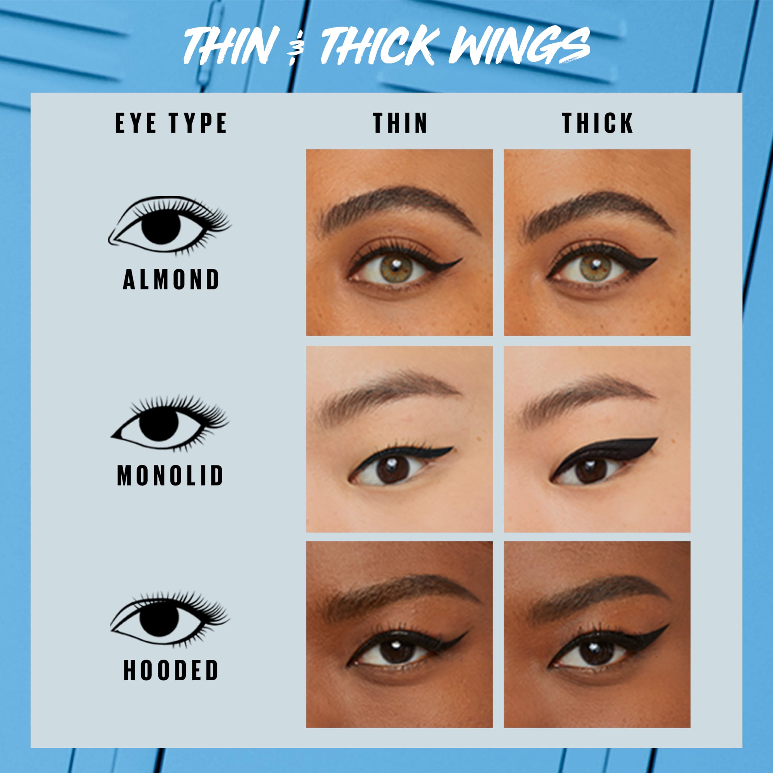 Clear glide enables precise lines for easy cat-eyes.