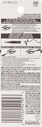 Maybelline Master Precise Ink Metallic, línea metálica para delineado audaz y reflectante.