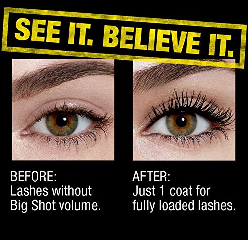 Maybelline New York Colossal Big Shot mascara packaging on display