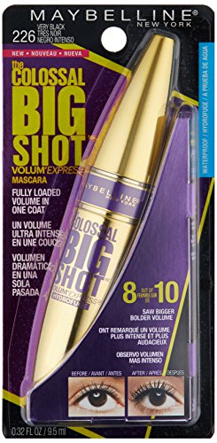 Maybelline New York Colossal Big Shot mascara brush close-up showing wavy bristles