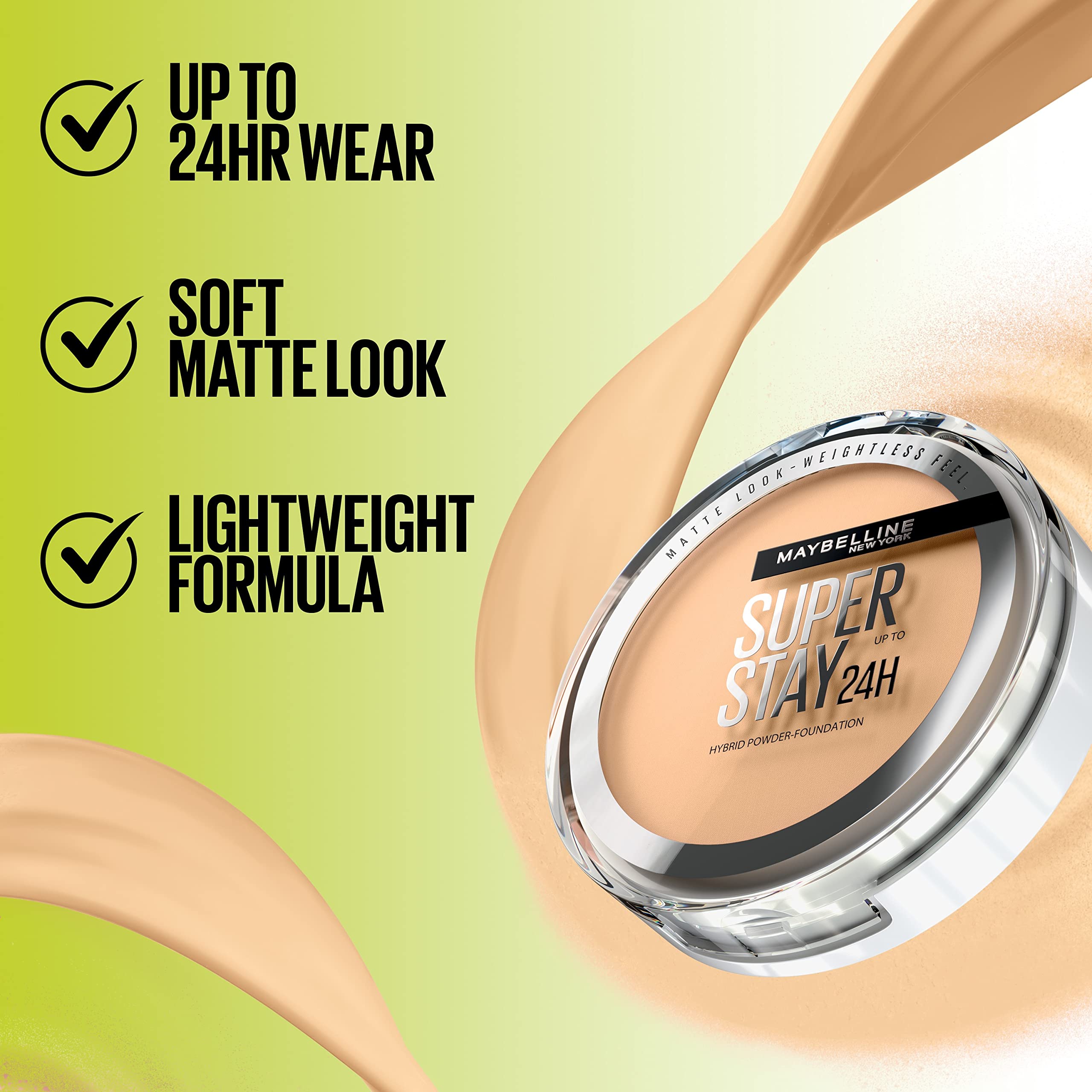 Fórmula resistente al sudor para días activos con Maybelline Super Stay.