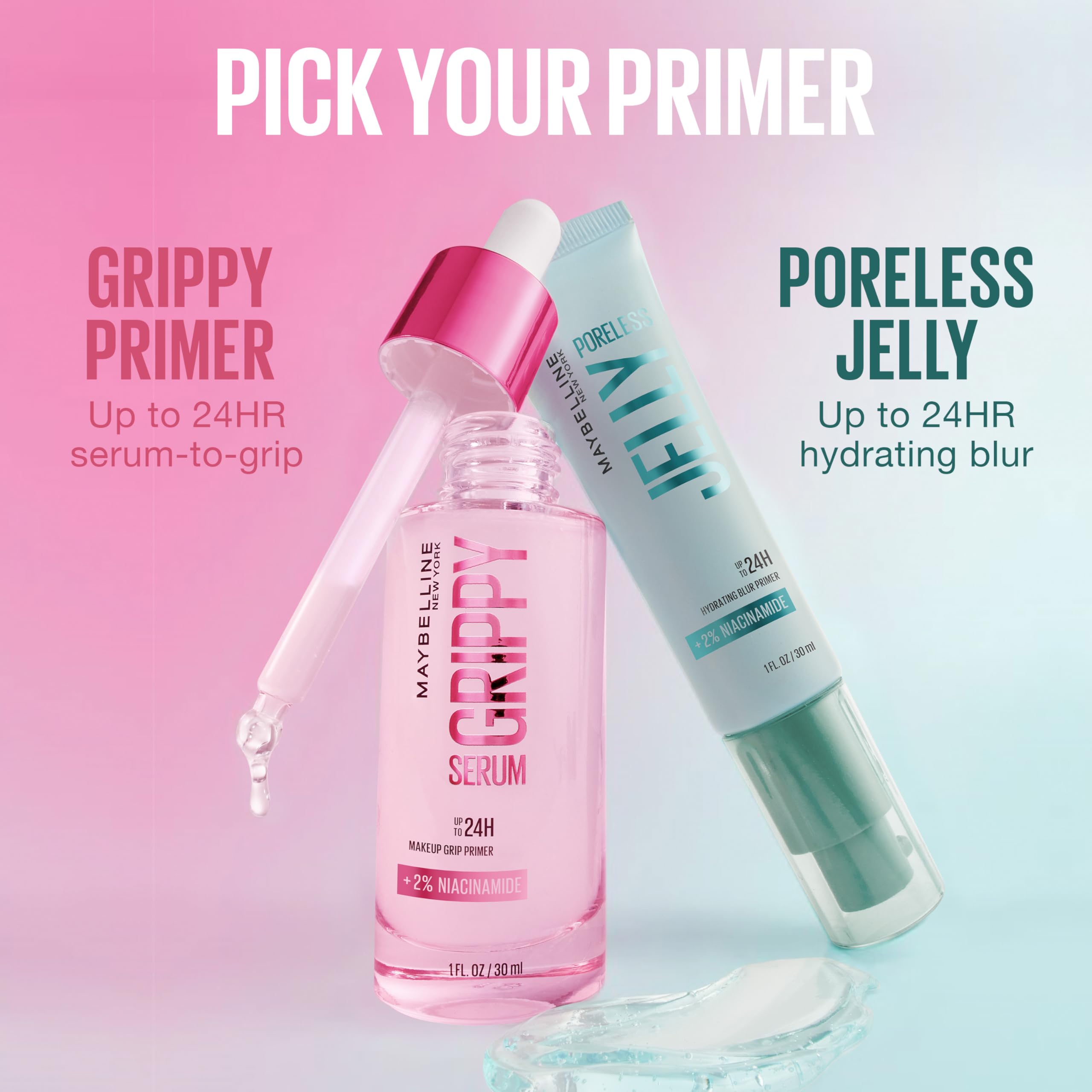 Maybelline Poreless Jelly Primer complemento para maquillaje duradero.