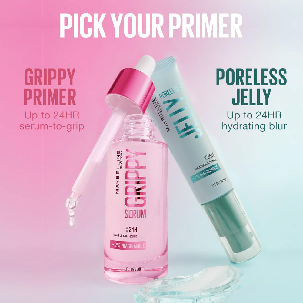 Maybelline Poreless Jelly Primer complemento para maquillaje duradero.