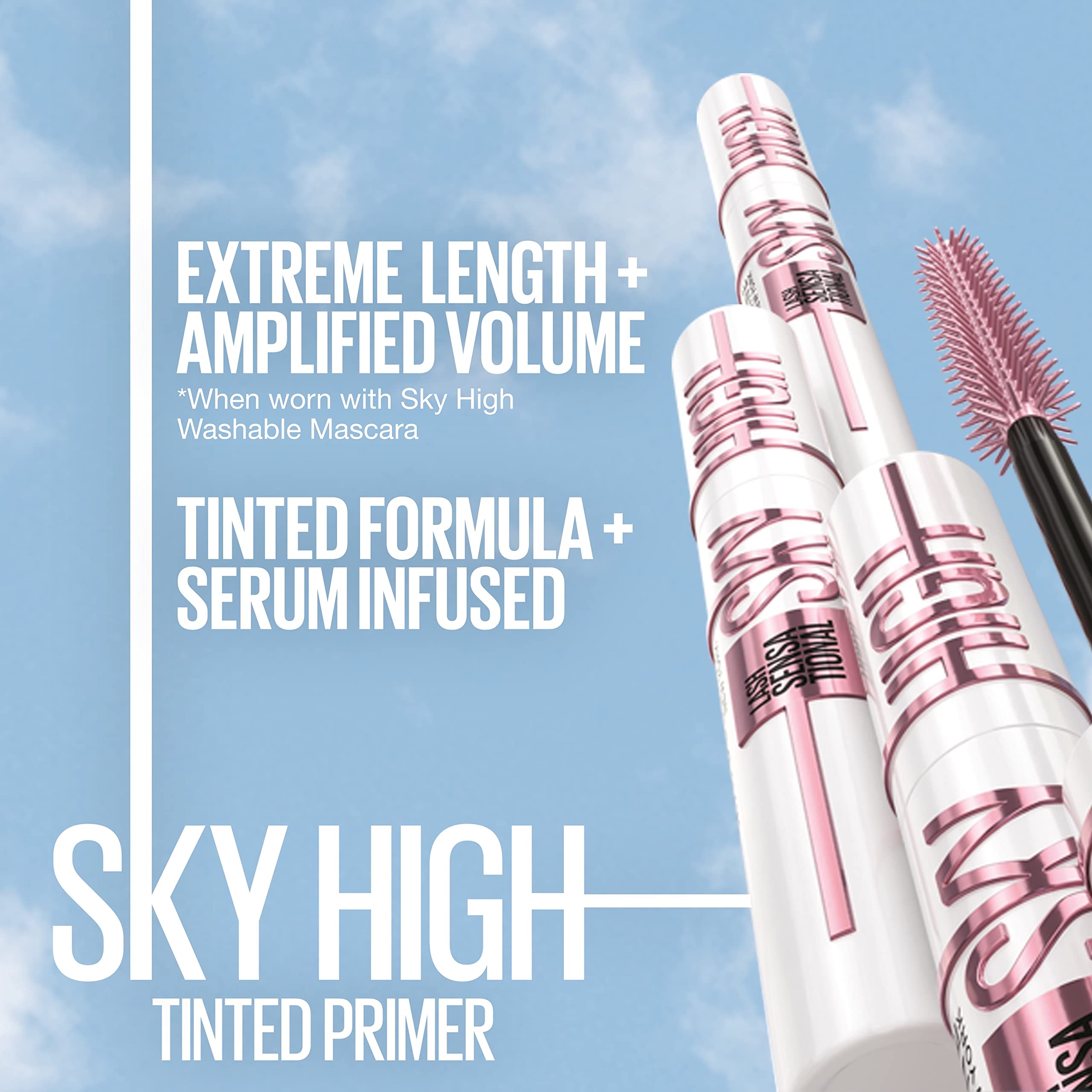MAYBELLINE primer-pestañas-alargador-definidor: potencia longitud y separación sin grumos.