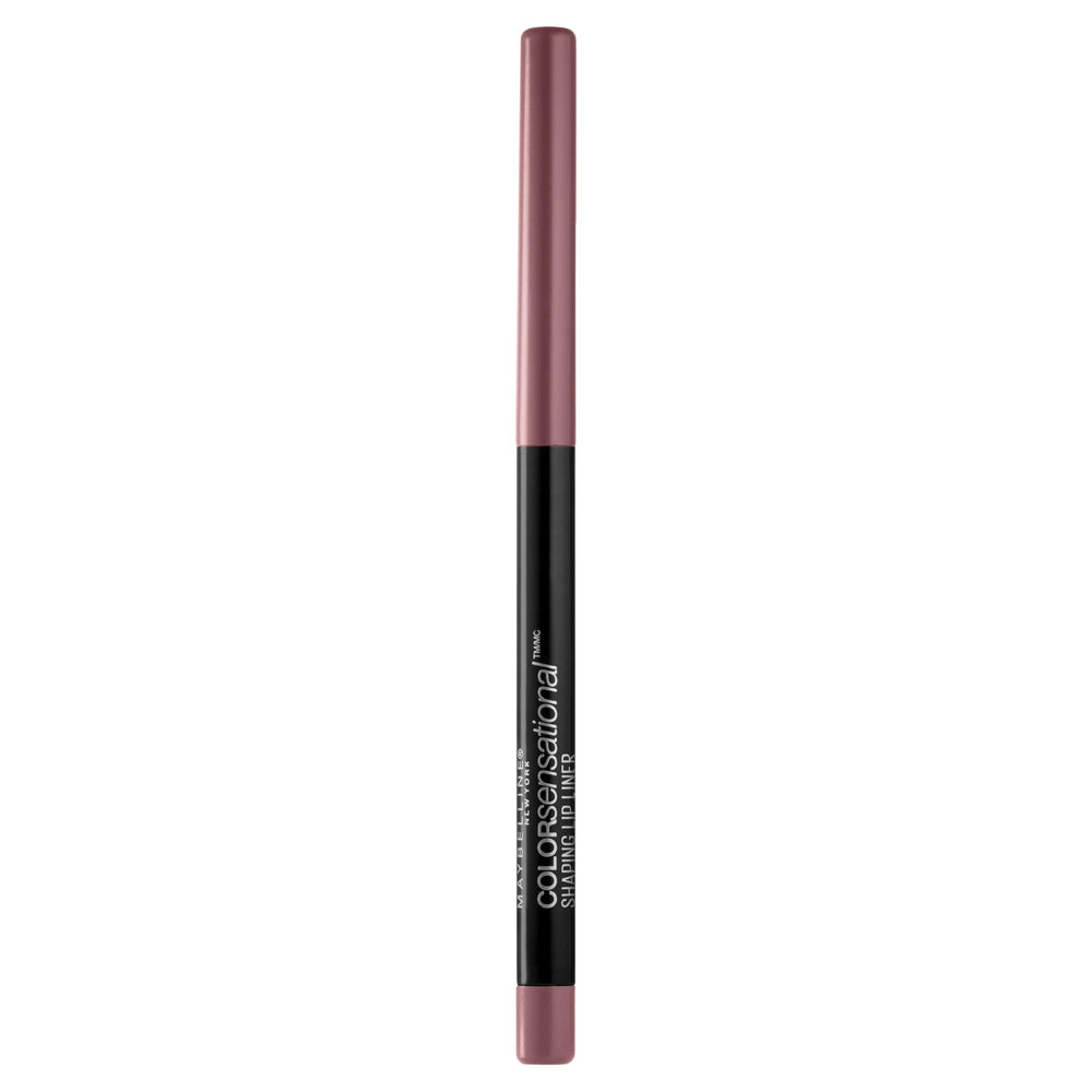 Maybelline lip liner self-sharpening tip close-up demonstrates quick edge definition.