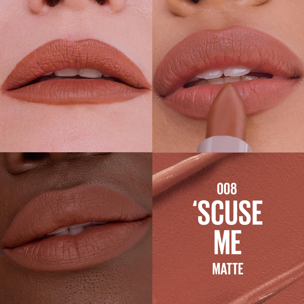 Maybelline Serum Lipstick con aceites y acido hialuronico para hidratacion suave.