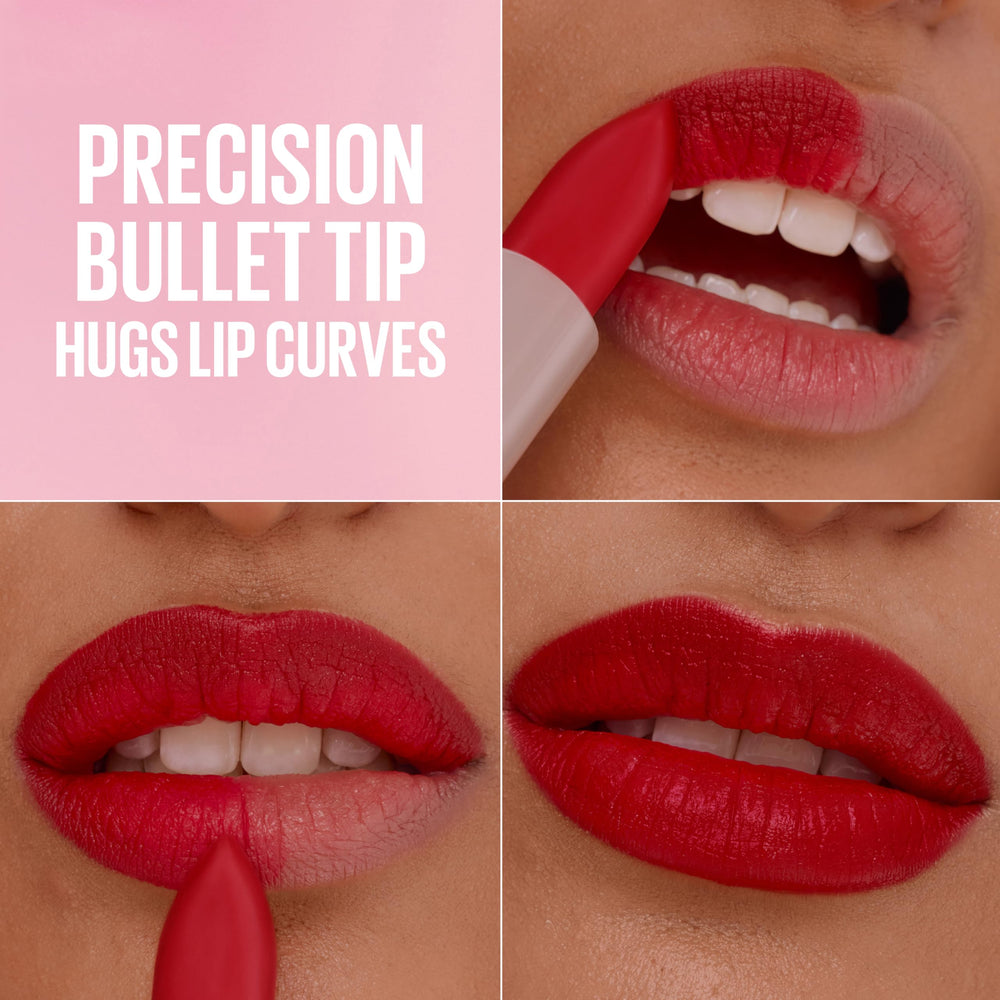 MAYBELLINE Serum Lipstick bala ergonómica para definición precisa de labios.