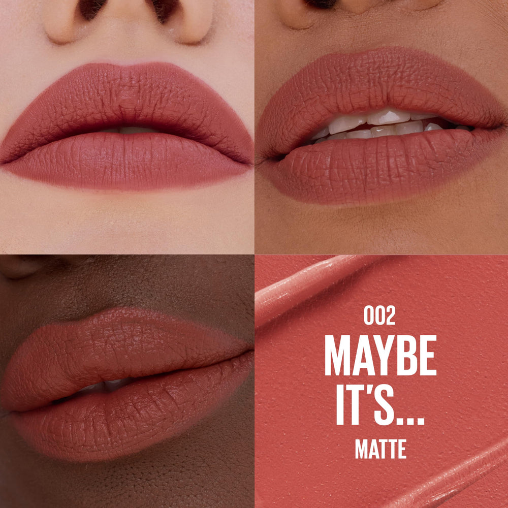MAYBELLINE Serum Lipstick hidratación de 8 horas para labios suaves.
