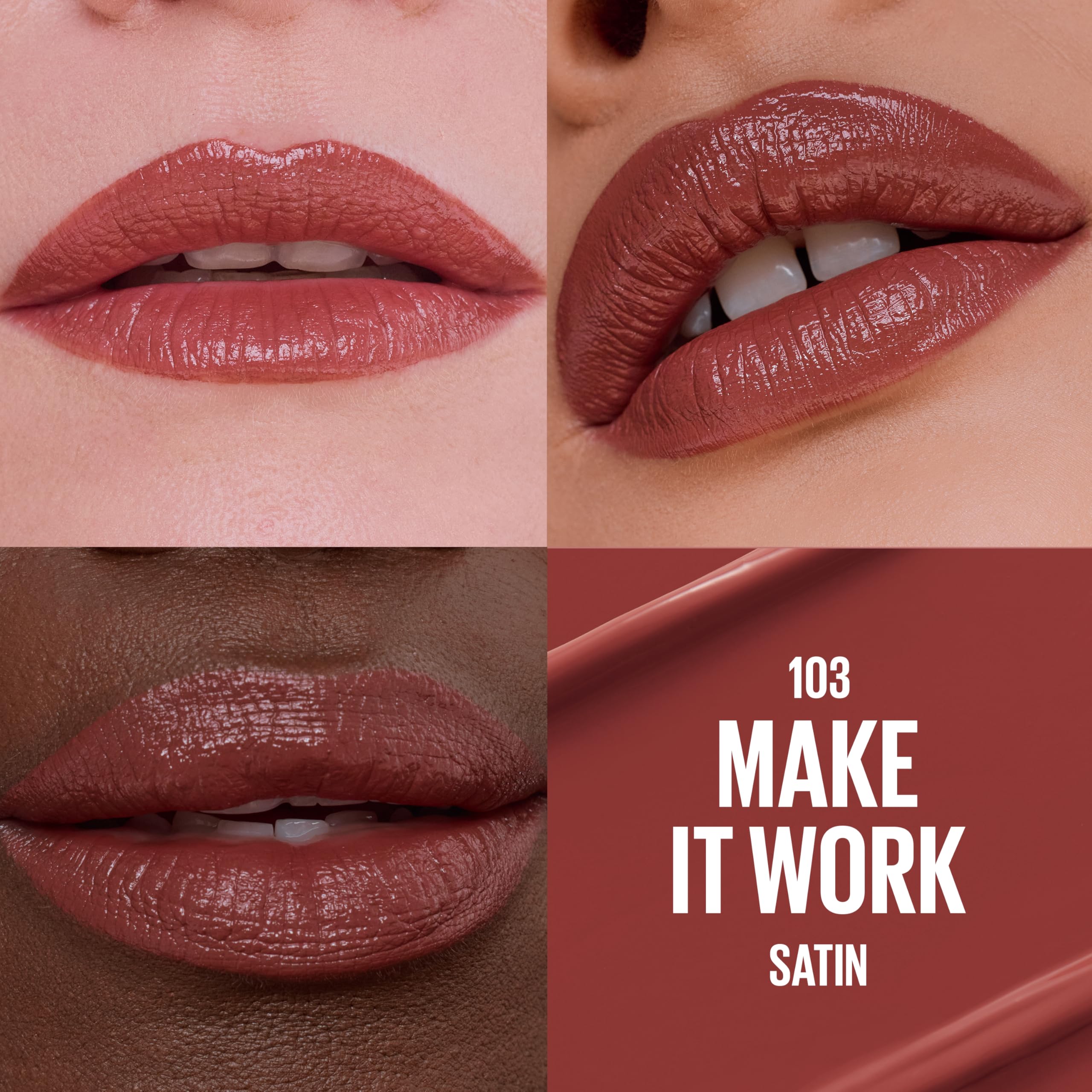 MAYBELLINE Serum Lipstick textura sedosa desliza con facilidad.
