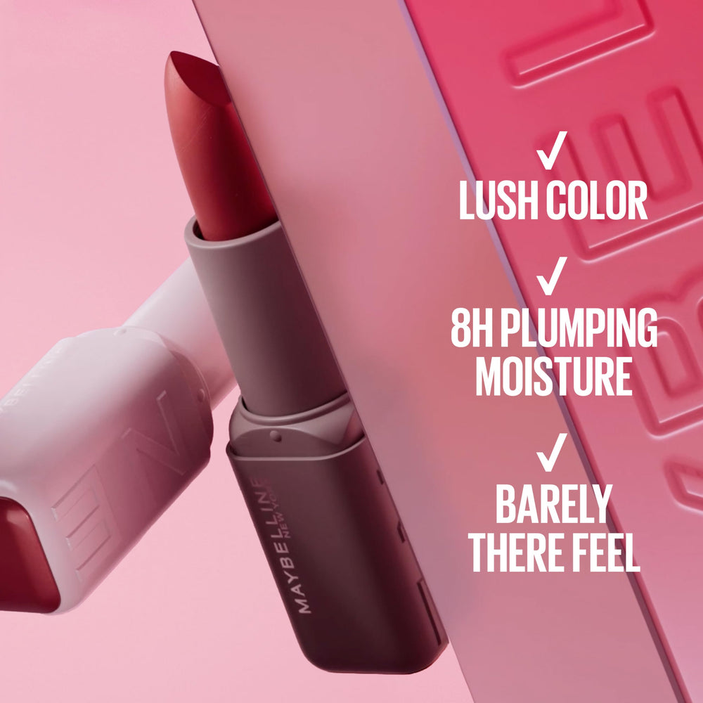 Maybelline labial sérum hidratante: tono rojo medio con acabado mate