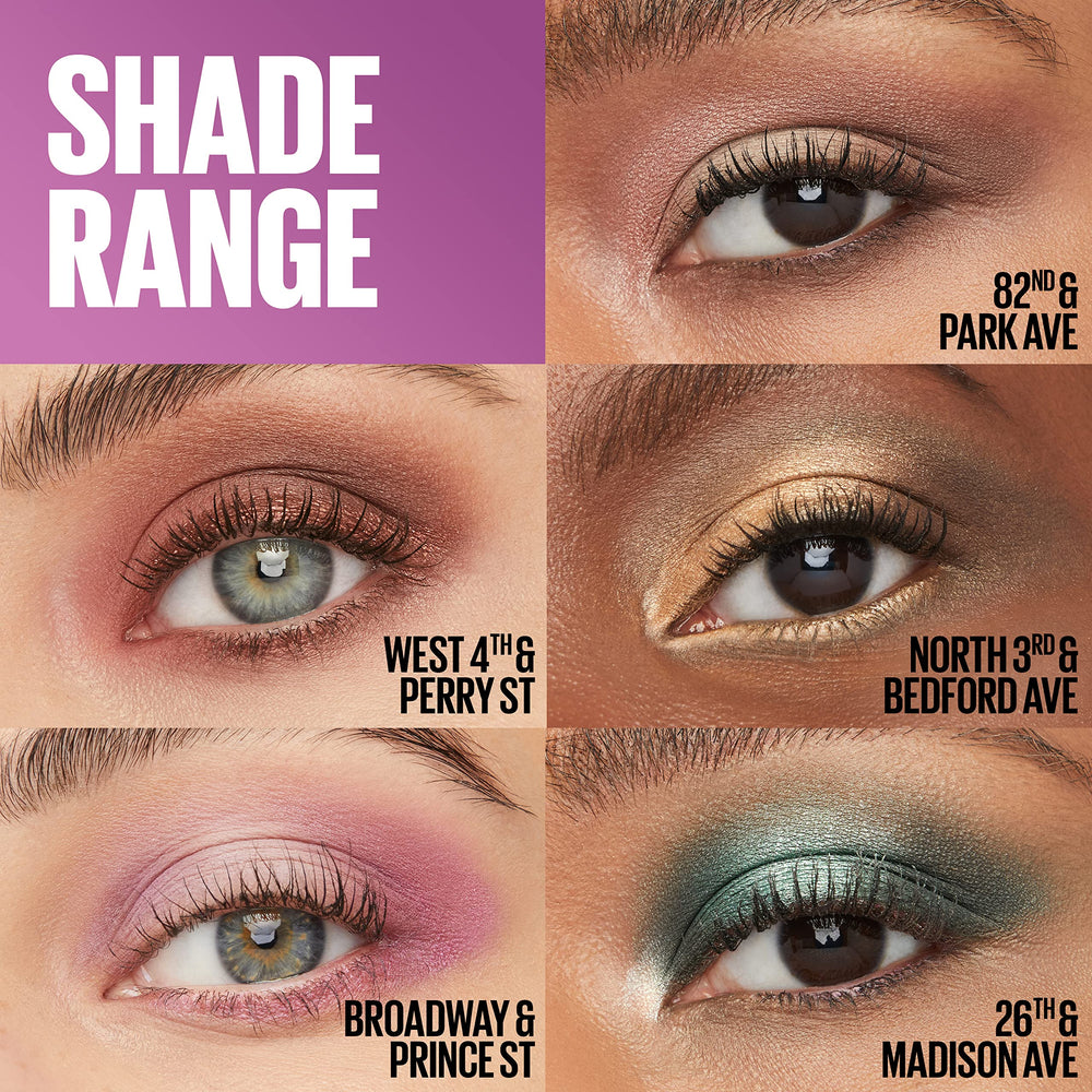 Paleta compacta de Maybelline Shadow Blocks para llevar en el bolso.