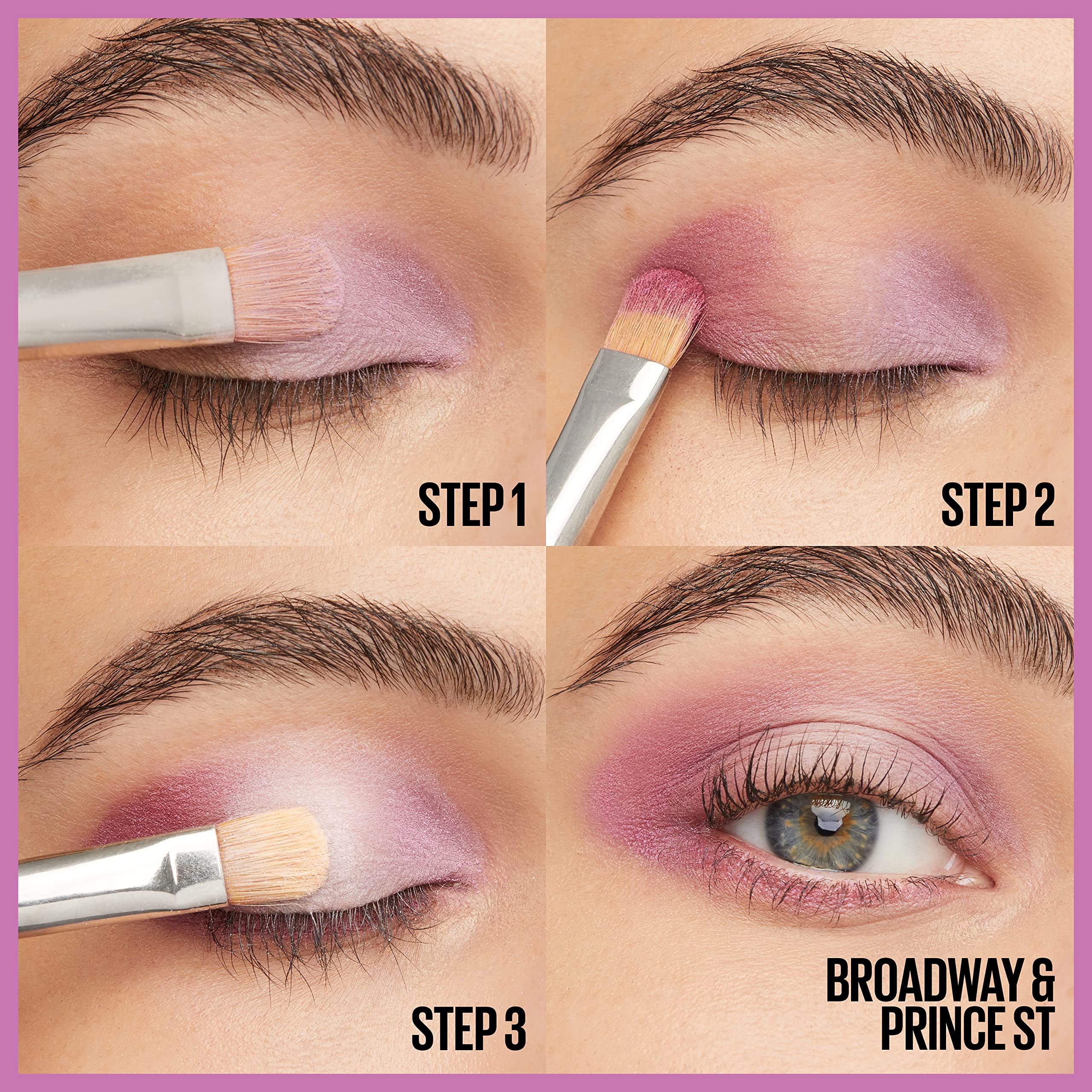 Incluye dos sombras mates y una de brillo en Maybelline Shadow Blocks.