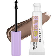 Maybelline Super Lock Brow Glue brow brush application for precise, long-lasting sculpting.