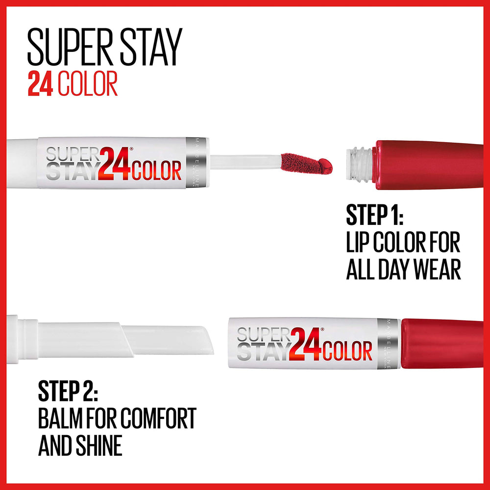 Maybelline Super Stay 24 balm-step seals moisture for all-day comfort.