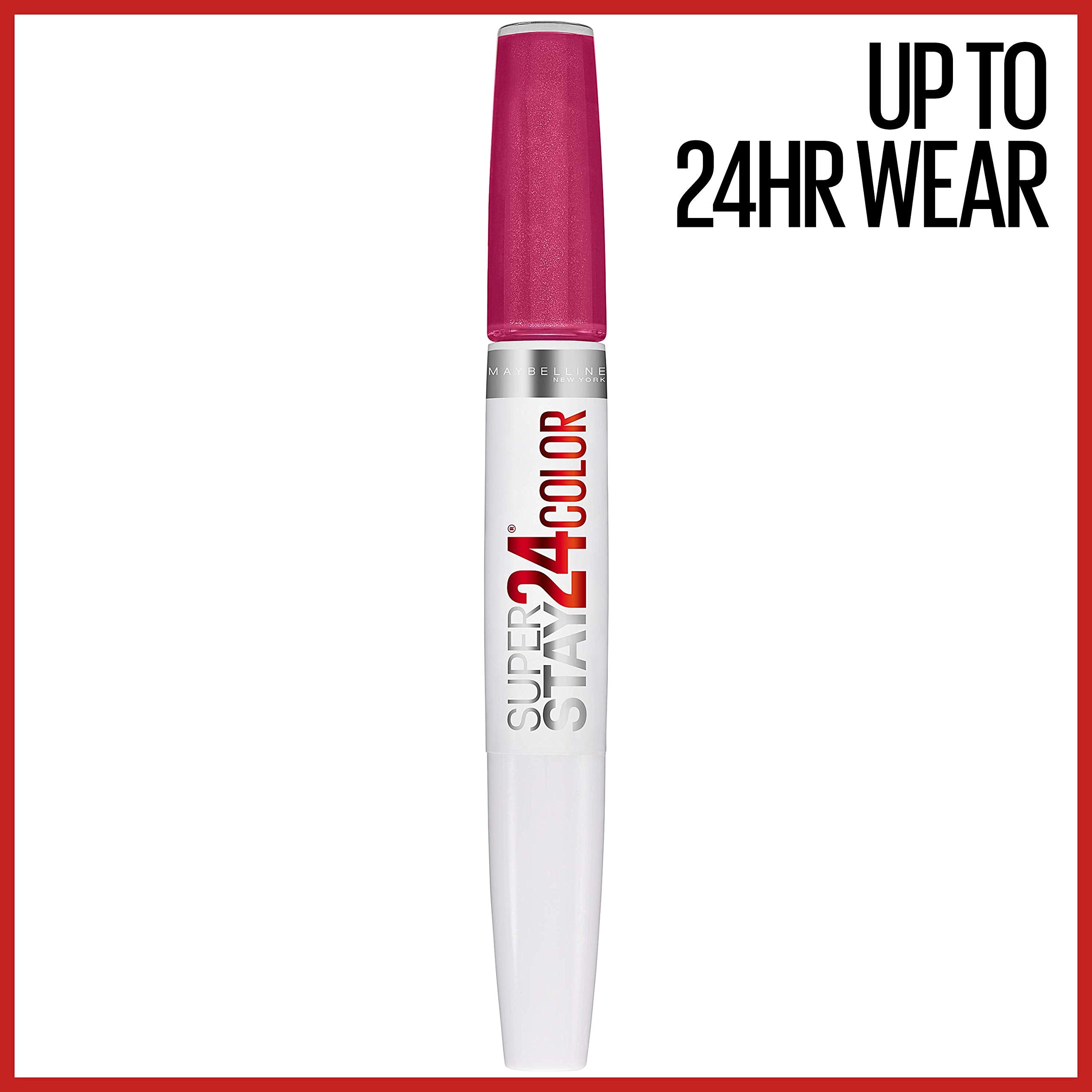 Maybelline Super Stay 24-2 Step two-minute dry time demonstration with precision applicator.