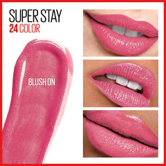 Maybelline Super Stay 24 bálsamo hidratante para labios suaves todo el día.
