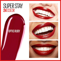 Close-up of Maybelline Super Stay 24 drying for color set