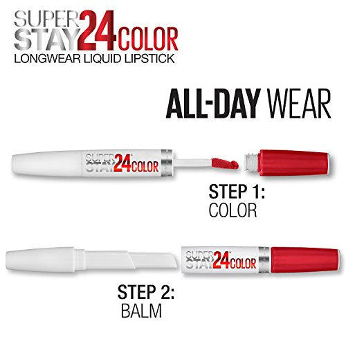 Empaque práctico de Maybelline Super Stay 24 para retoques rápidos.