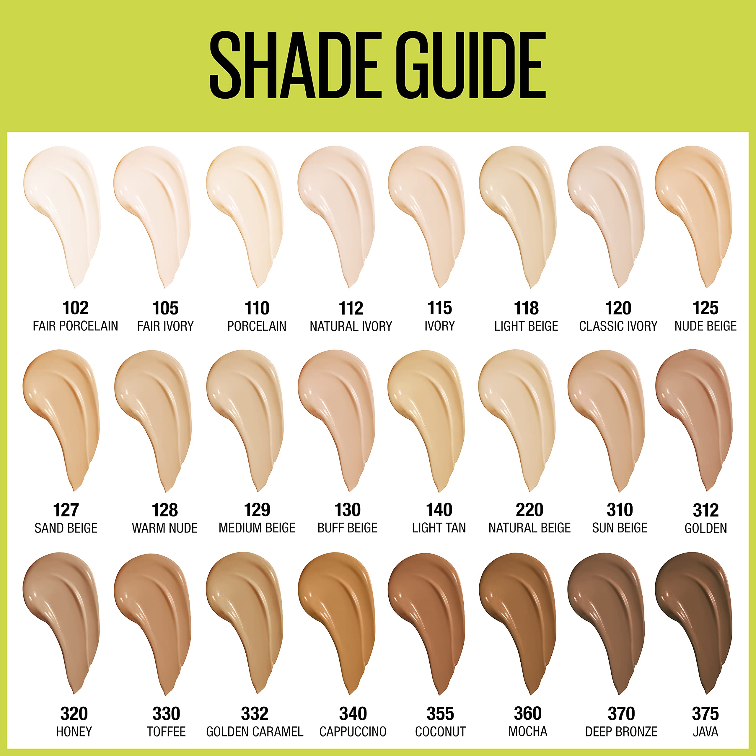 MAYBELLINE Super Stay duración-30-horas para un acabado estable durante todo el día.