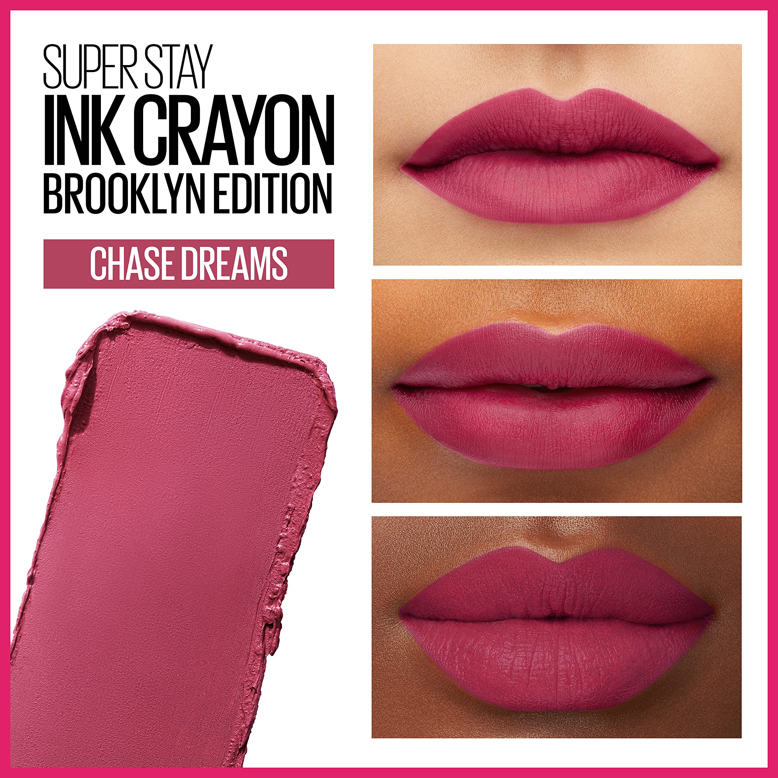 Aplicación suave y rápida con el crayón labial de Maybelline.
