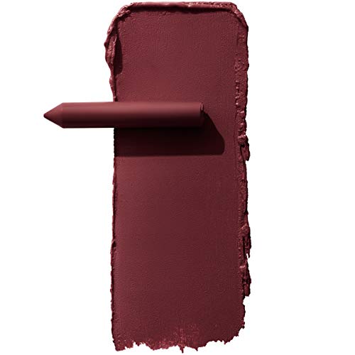 Detail shot of color-rich texture on lips and swatch.