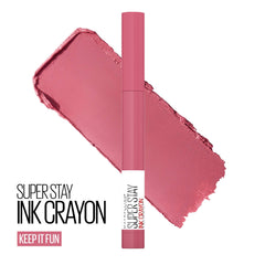MAYBELLINE Super Stay Ink Crayon color mate de larga duración sin transferencias.