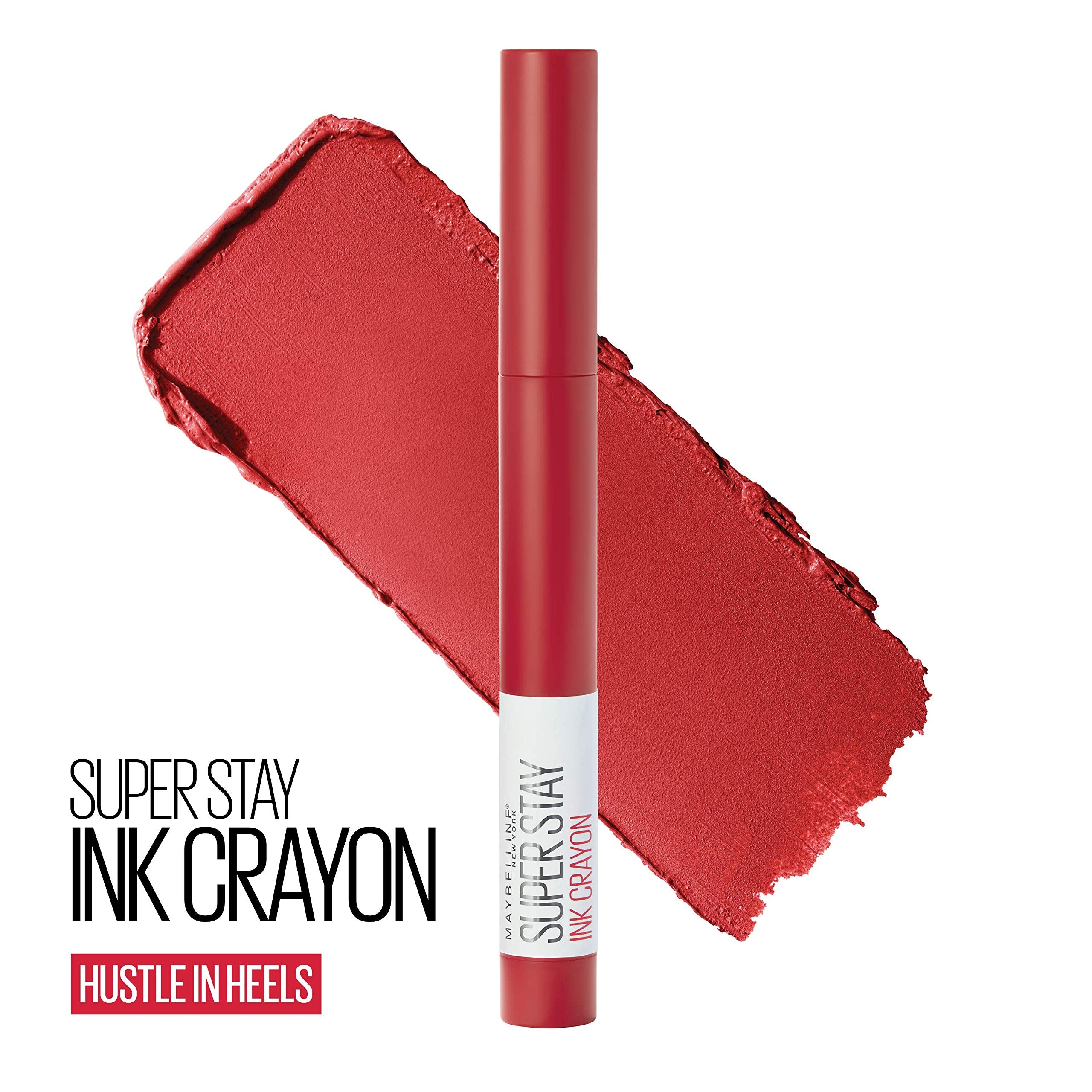 Maybelline Super Stay Ink Crayon Hustle In Heels tiene afilador incorporado para retoques.