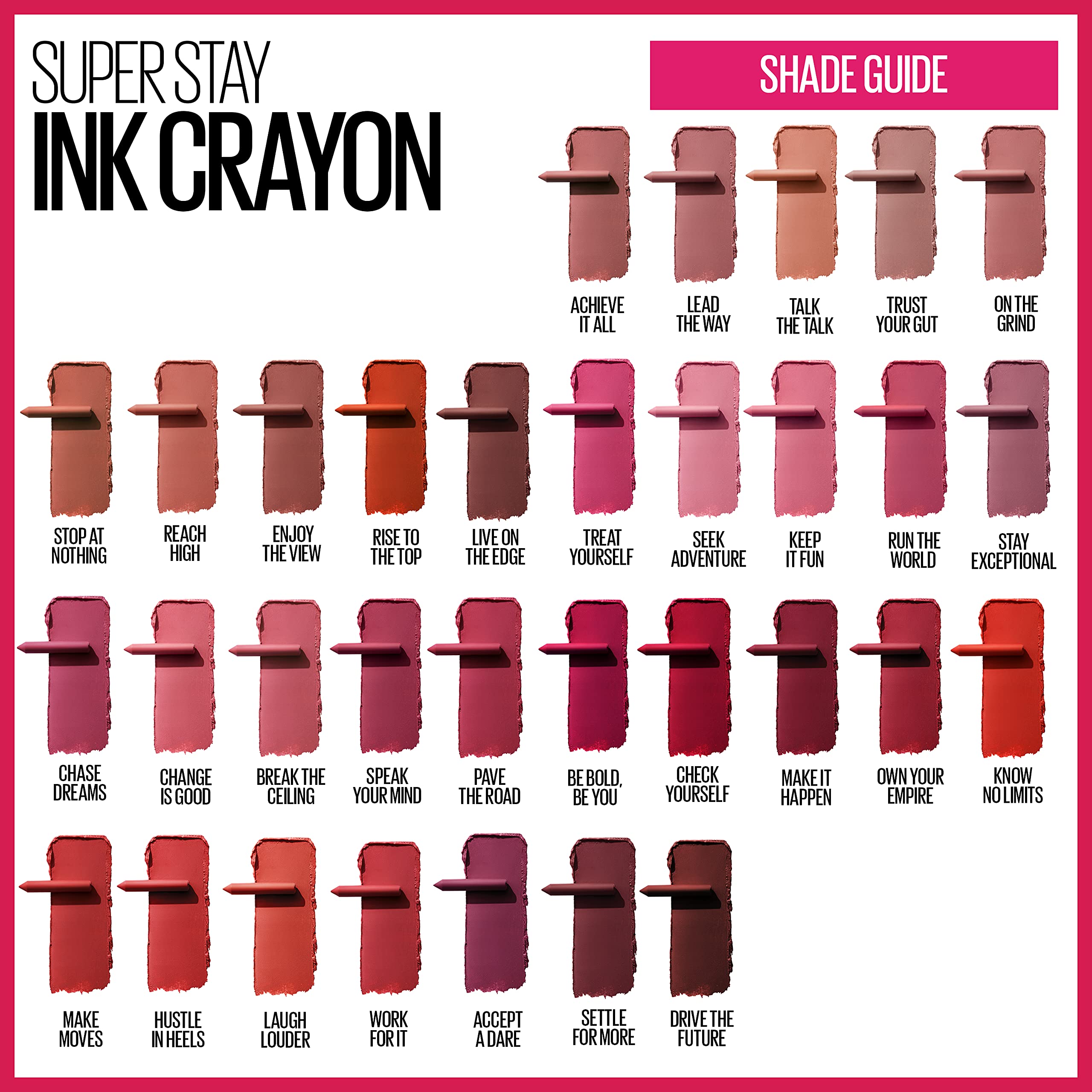Maybelline Super Stay Ink Crayon Hustle In Heels tono rojo manzana vibrante.