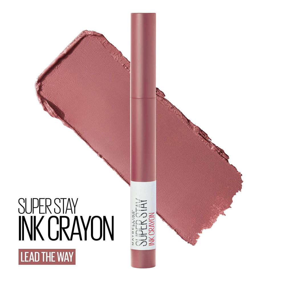 Maybelline Crayon lipstick application demonstrates crayon-easy color on lips